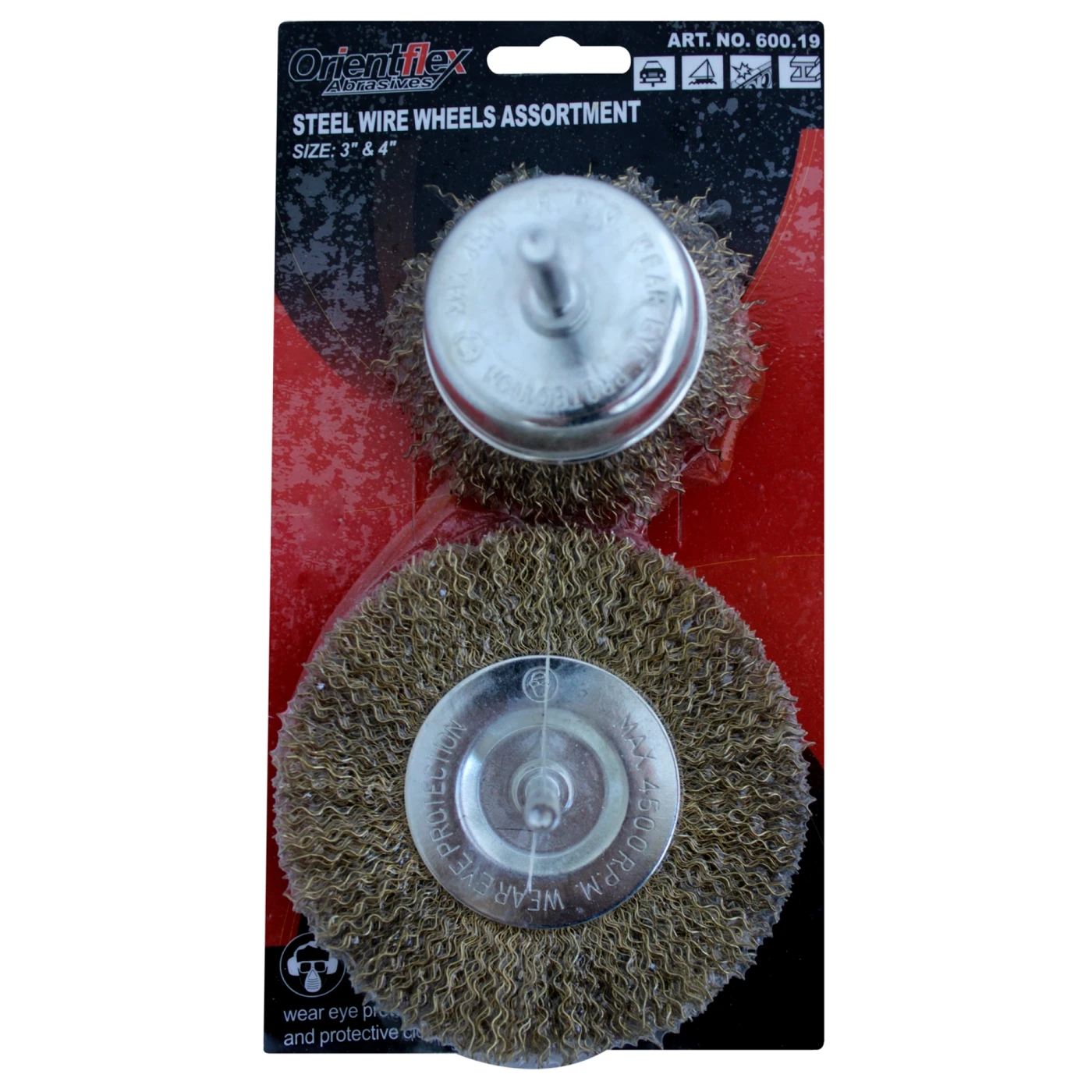 JUEGO DE CEPILLOS PARA TALADRO 3"-4"