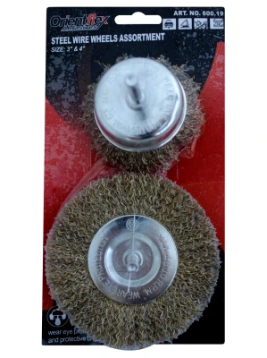 JUEGO DE CEPILLOS PARA TALADRO 3"-4"