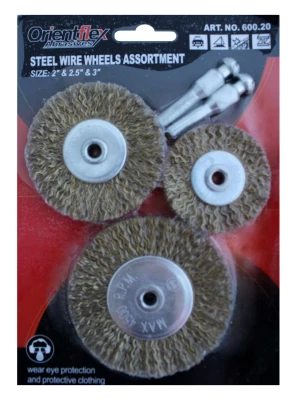 JUEGO DE CEPILLOS PARA TALADRO 2"-2.5"-3"