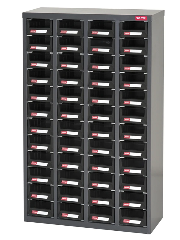 ESTANTE METALICO DE 48 CAJONES PLASTICOS