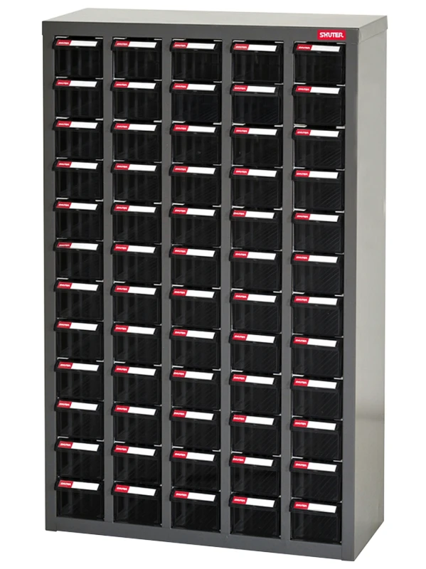 ESTANTE METALICO DE 60 CAJONES PLASTICOS