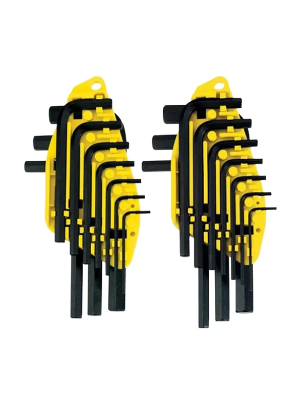 JUEGO DE LLAVES ALLEN LARGA CON PUNTA REDONDA MIXTO MILIMETROS Y PULGADAS 1.5-10 MM -- 1/16-3/8 PUL