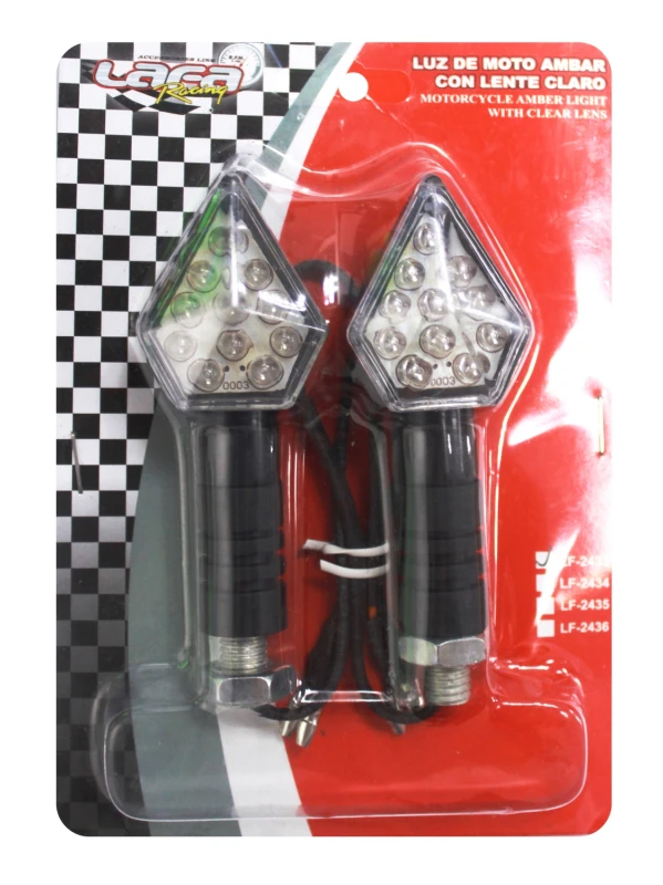 LUZ DE MOTO CON LENTE CLARO