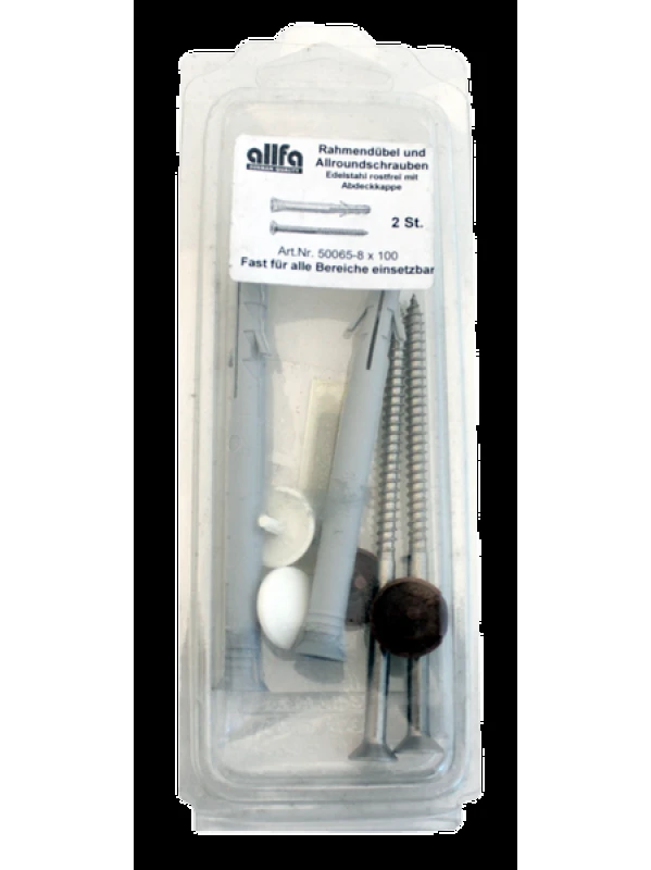 EXPANDER DE NYLON CON TORNILLO Y TAPAS