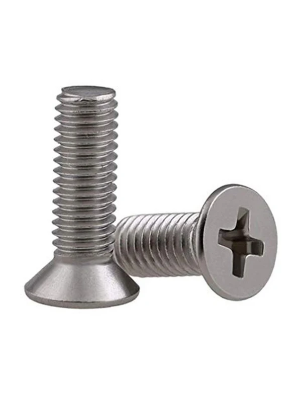 TORNILLO ESTUFA CABEZA PLANA INOXIDABLE EN MILIMETROS