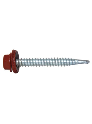 TORNILLO PARA TECHO PUNTA BROCA ROJO TEJA (BLISTER)