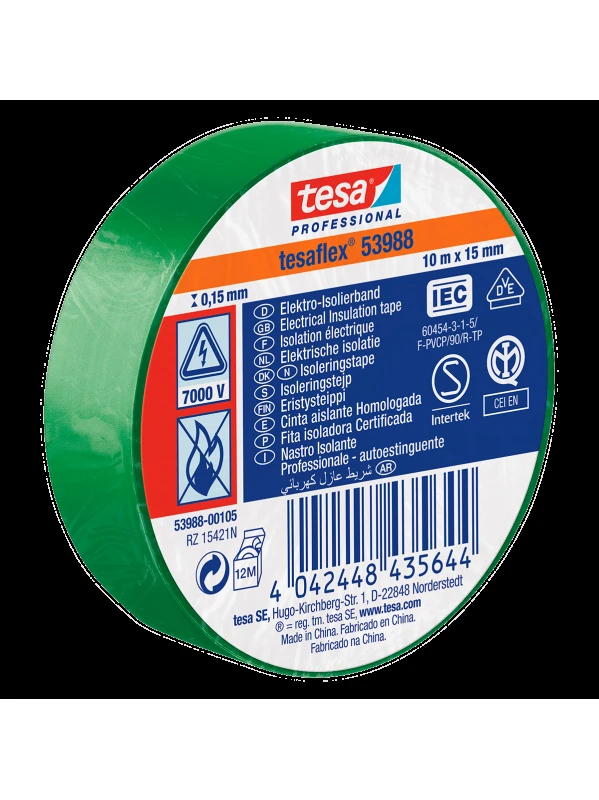 TAPE ELECTRICO COLOR VERDE