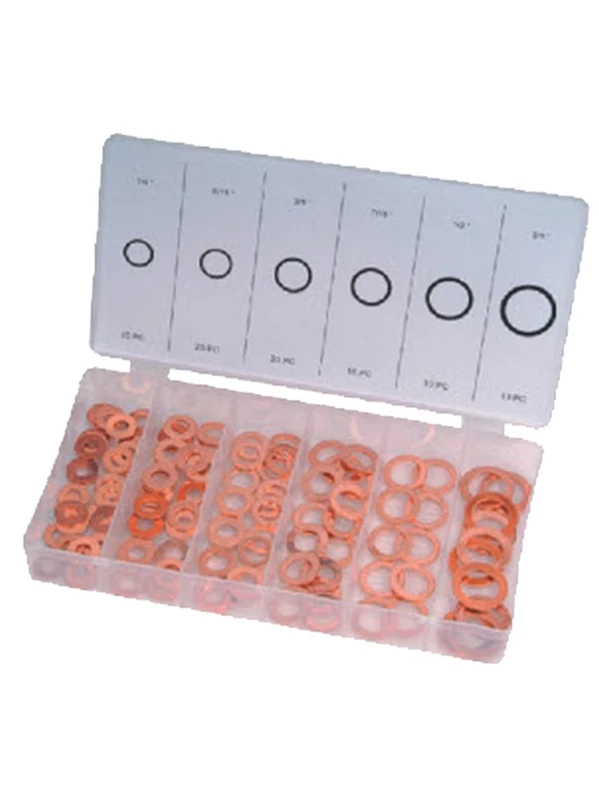 CAJA SURTIDA DE ARANDELAS DE COBRE MILIMETRICA