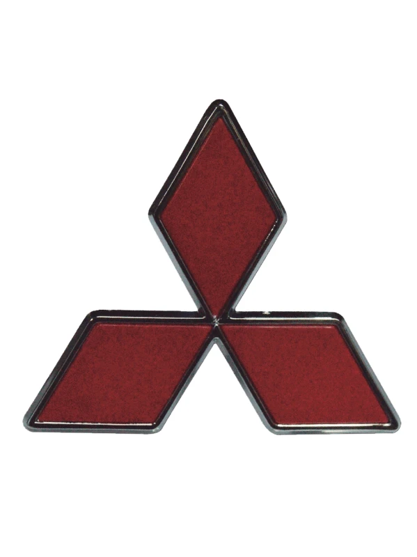 EMBLEMA LOGO MITSUBISHI ROJO CON PINES SEPARADOS