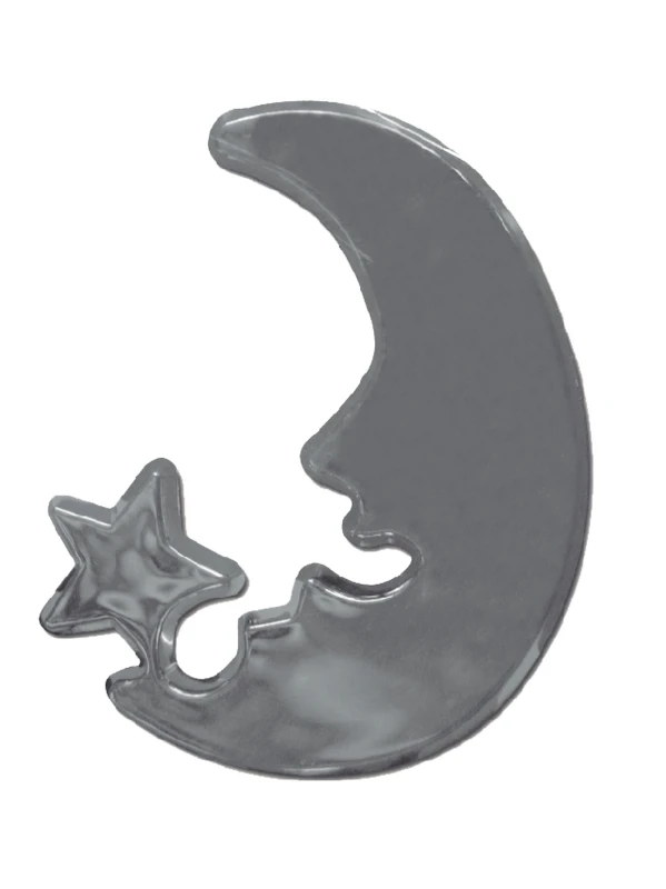 EMBLEMA CROMADO MEDIA LUNA
