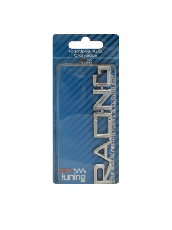 EMBLEMA CROMADO PALABRA RACING