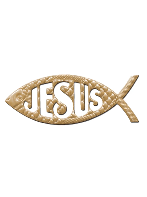 EMBLEMA PESCADO CON ESCAMAS DORADO