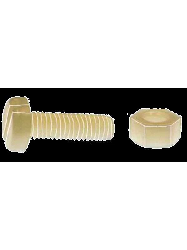TORNILLO ESTUFA PLASTICO CON TUERCA