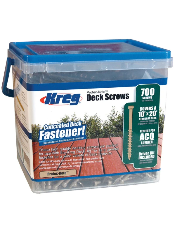 KREG TORNILLOS PARA DECK ROSCA GRUESA CABEZA REDONDA 700 UND