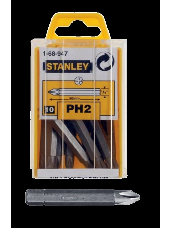 STANLEY PUNTAS PARA ATORNILLAR TIPO PHILLIPS #2 X 2" PACK 10 UNID