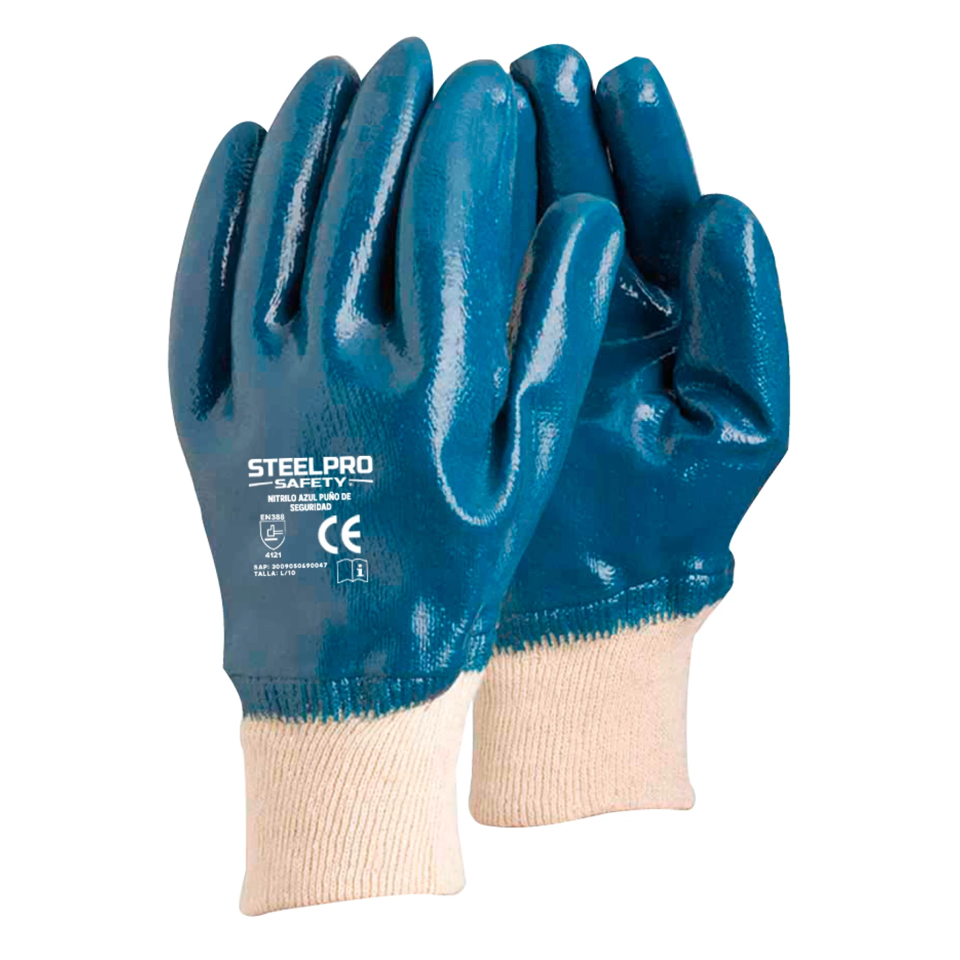 STEELPRO GUANTE NITRILO DE PUÑO TEJIDO