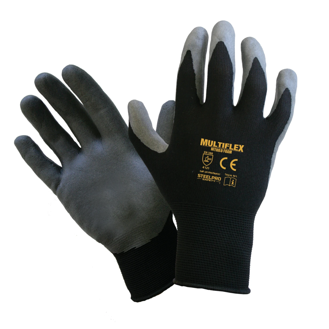 STEELPRO GUANTE MULTIFLEX DE POLIESTER Y NITRILO FOAM