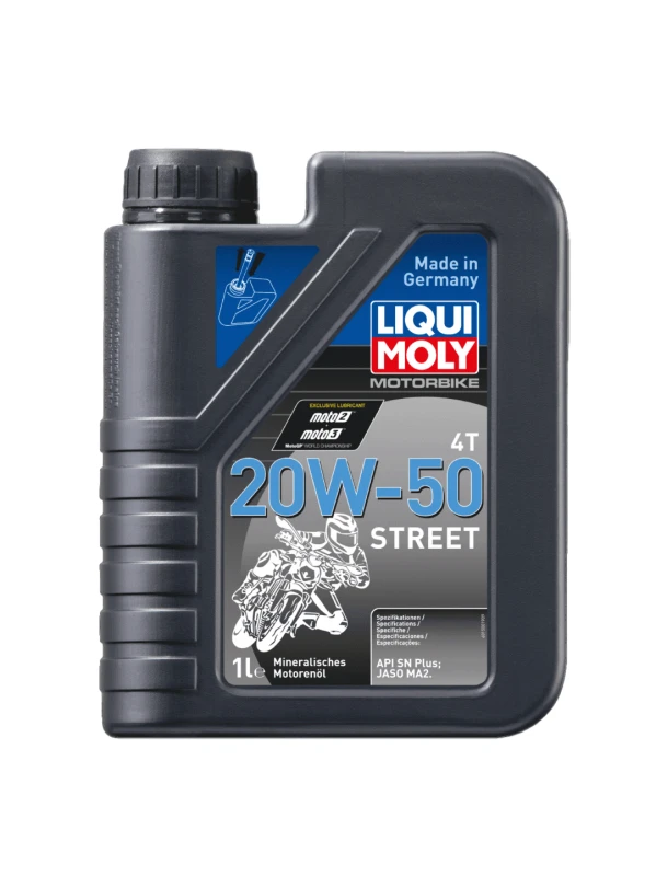 ACEITE MULTIGRADO ESPECIAL PARA MOTOR 4 TIEMPOS RACING 4T 20W50 1 LITRO