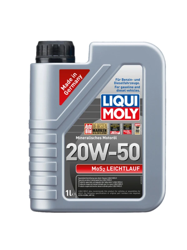 ACEITE CON MOLIBDENO PARA MOTOR GASOLINA Y DIÉSEL 20W50 1 LITRO