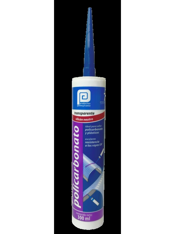 PP SILICON NEUTRO PARA POLICARBONATO PLASTICO TRANSPARENTE 12C