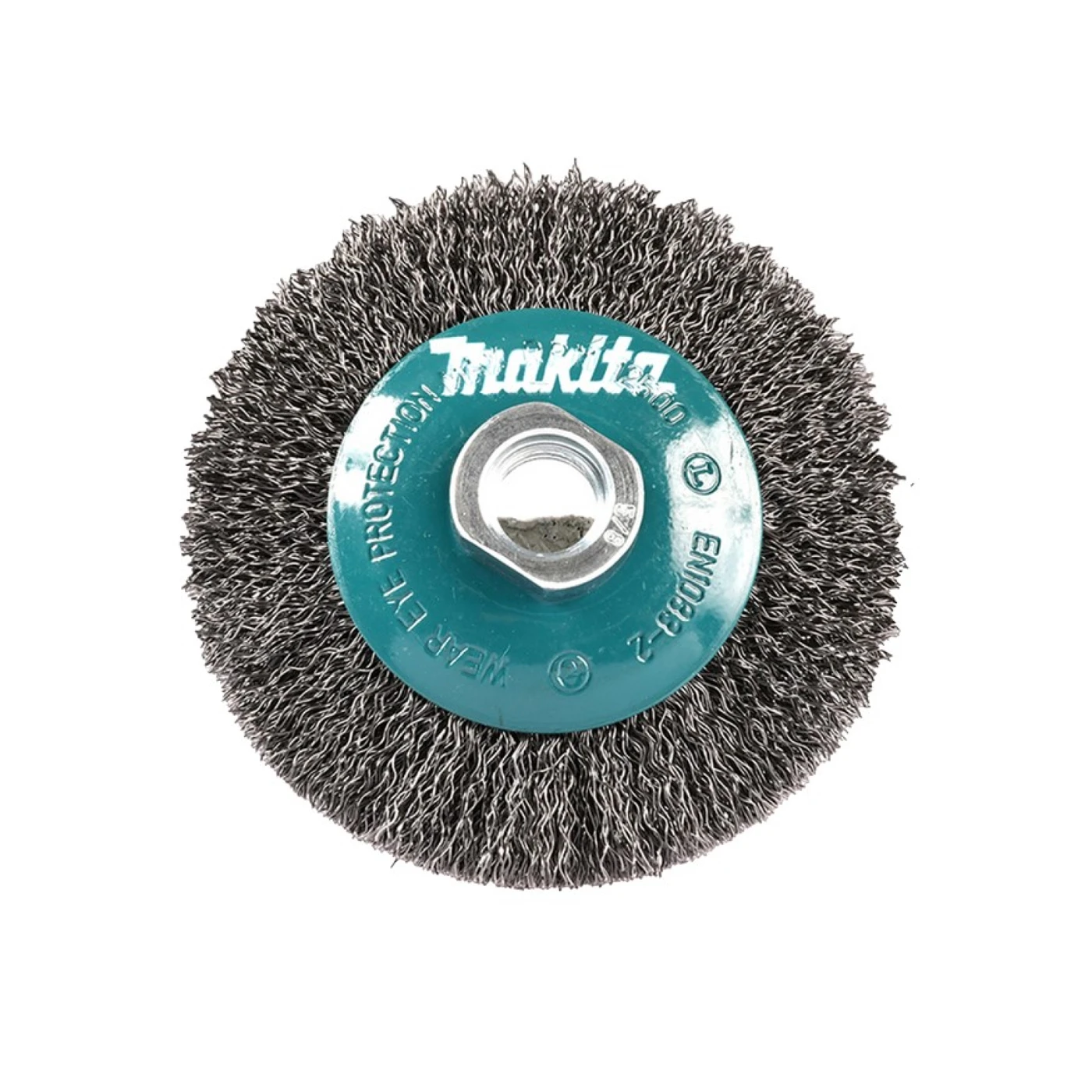 CEPILLO ALAMBRE ONDULADO PARA AMOLADORAS 7",9" Ø4" (ROSCA 5/8"-11) D-55463
