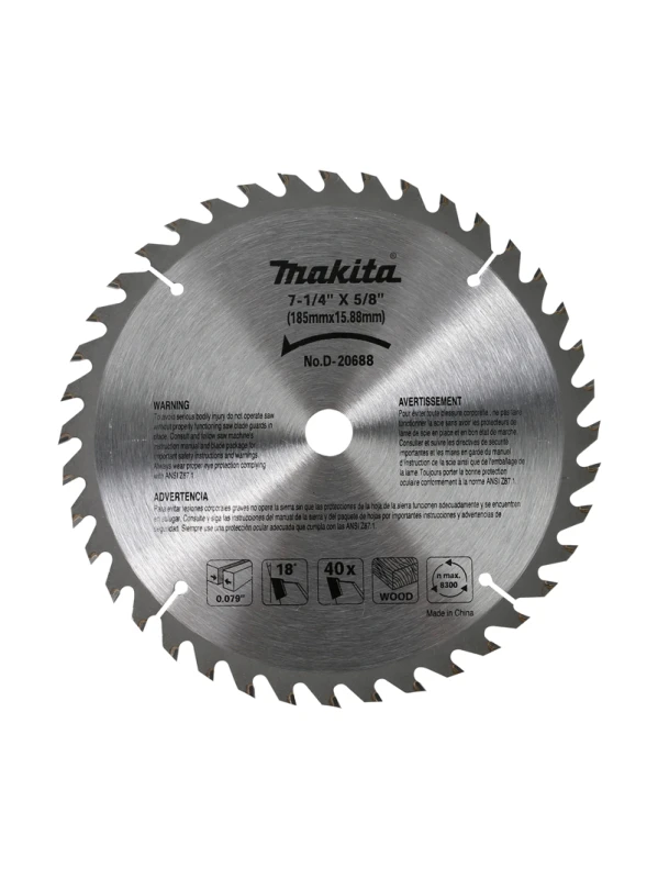 DISCO SIERRA CIRCULAR PARA MADERA 7-1/4'' EN 40 DIENTES D-20688