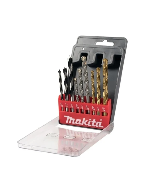 JUEGO DE 9 PIEZAS DE BROCAS PARA CONCRETO, MADERA Y METAL ( 3/16" - 1/4" - 5/16") D-71984