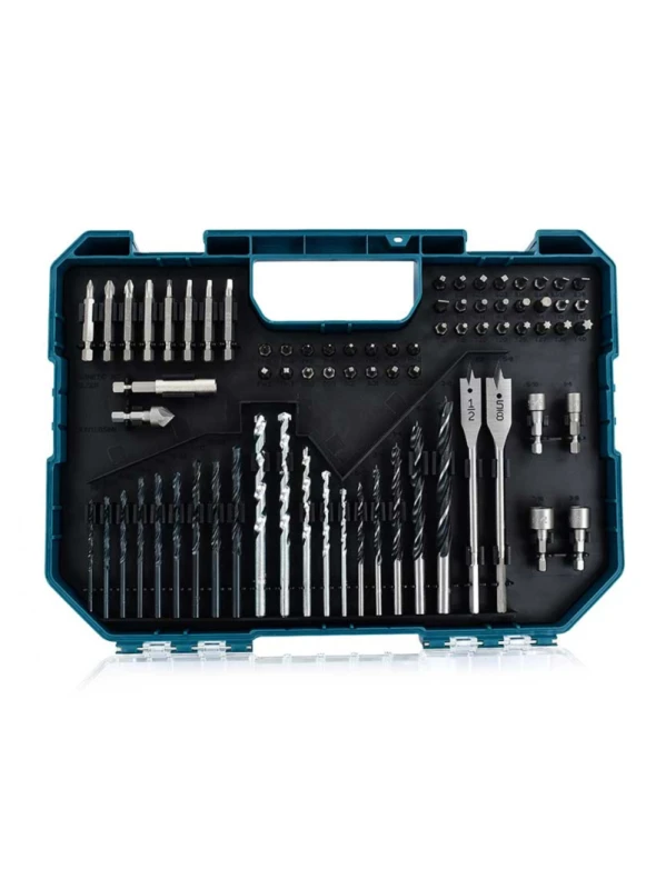 JUEGO DE 75 PIEZAS DE BROCAS, PUNTAS Y ACCESORIOS MULTIPROPOSITO E-06943