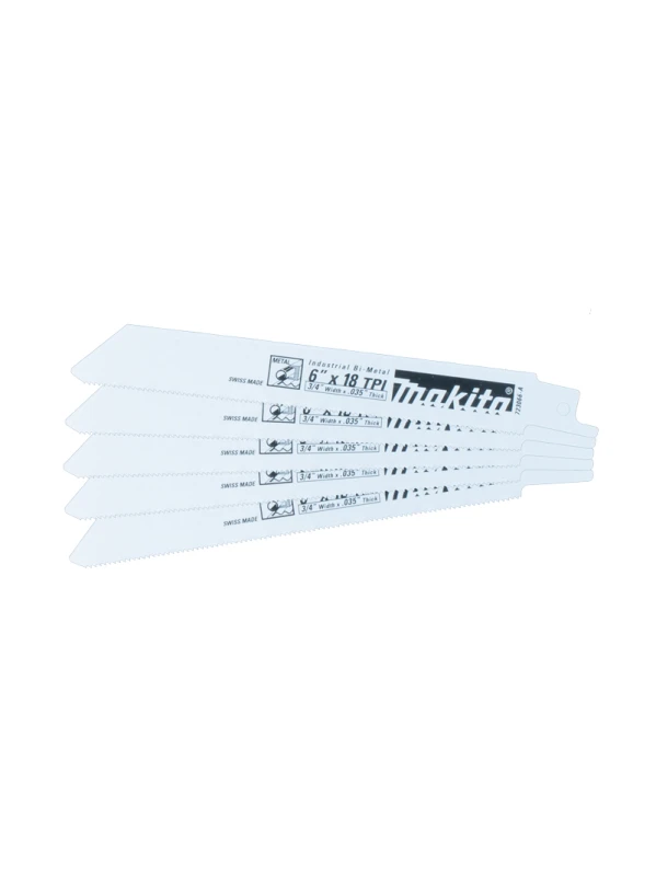 SIERRAS PARA SIERRA SABLE 6" CORTE METAL 18DPP BI-METAL PAQUETE DE 5 UNIDADES 723066-A-5