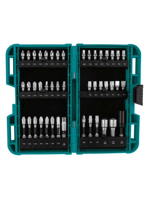 JUEGO 45 PIEZAS CON 41 PUNTAS DE IMPACTO 1/4" IMPACT XPS + 4 ACCESORIOS E-01650