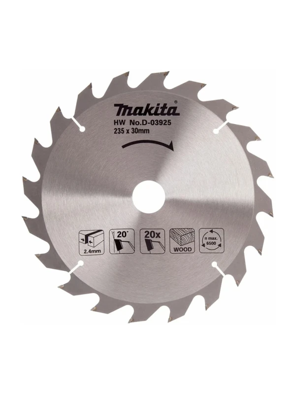 DISCO SIERRA CIRCULAR PARA MADERA 9-1/4" 20 DIENTES D-03925