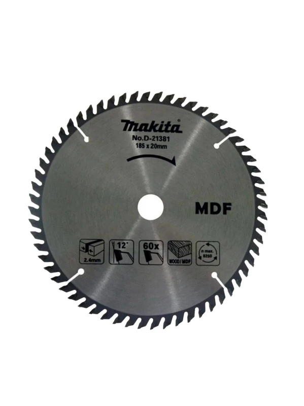 DISCO SIERRA MELAMINA 7-1/4"X3/4" 60 DIENTES D-21381