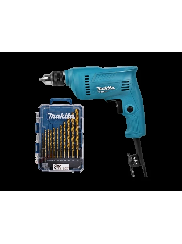 TALADRO ESPIGA 3/8" 350W 3000RPM 110V + JUEGO DE BROCAS ( MT M0600X1B )