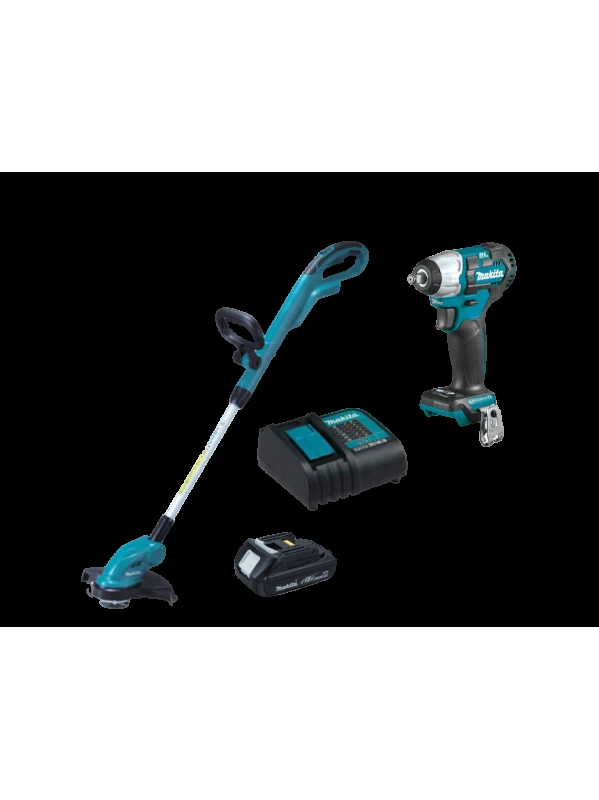 COMBO ATORNILLADOR DE IMPACTO 18V 1/4"+ ORILLADORA 18V + 1 BATERIA DE LITIO 1.5AH + CARGADOR ( DTD155SY + DUR181 )