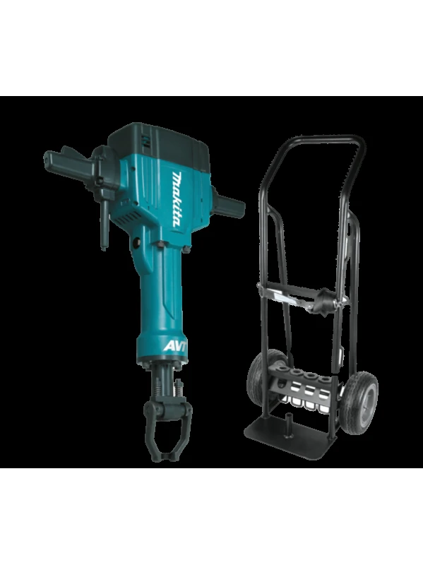 DEMOLEDOR SIST.HEX 1-1/8'' 2000W 15A 72.8J 870IPM 31KG + CINCELES Y CARRETILLA ( HM1812 )
