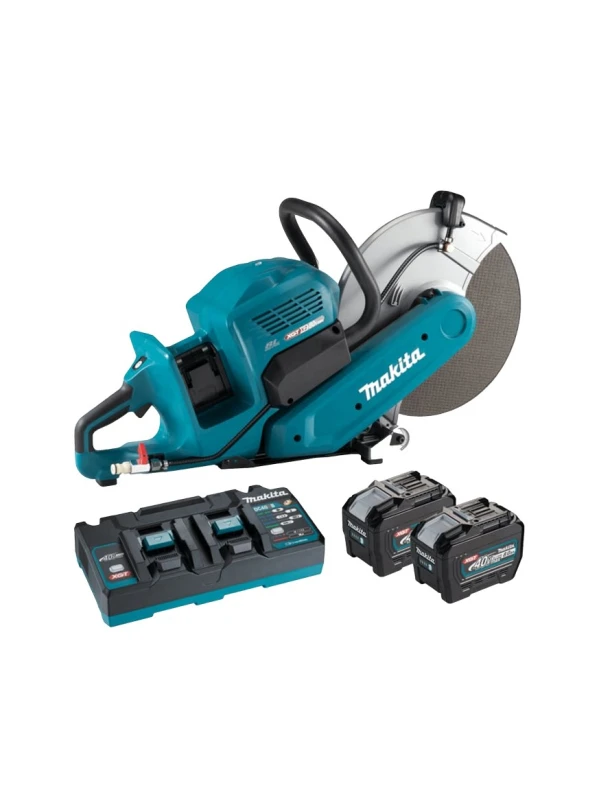 CORTADORA DE CONCRETO A BATERIA 80V (40VX2) BL 14" 5300RPM IPX4 C/2 BATERIA 8AH + CARGADOR DOBLE ( CE001GZ01 )