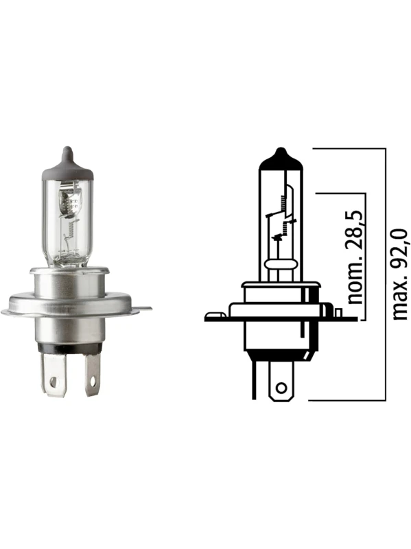 BOMBILLO H4 12V 100/90W P43T