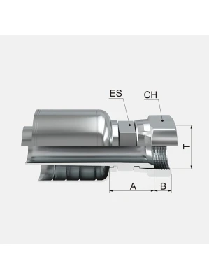 HEMBRA GIRATORIA RECTA SAE 45° ( FKFA ) ( HYNS - HANS )