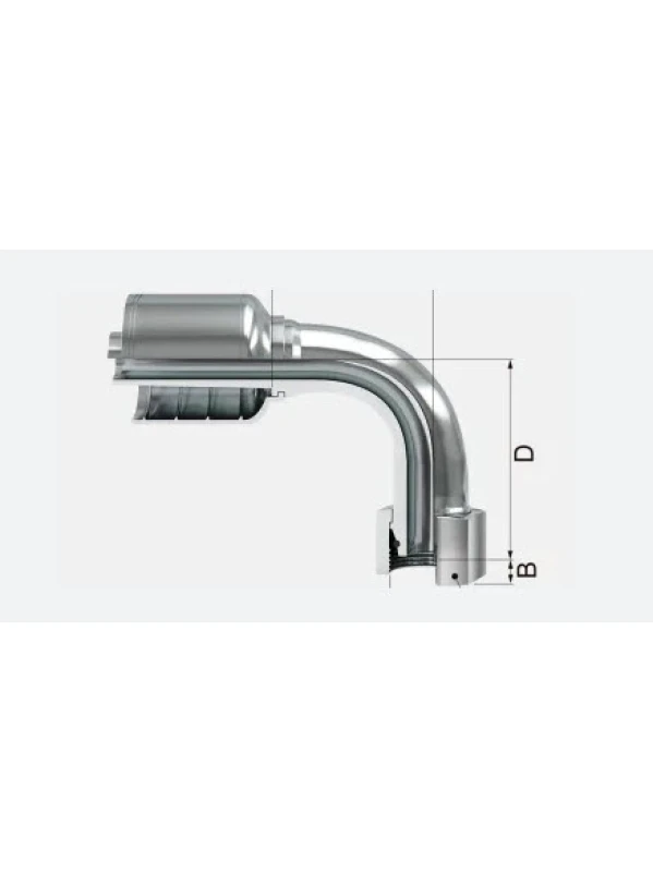 HEMBRA GIRATORIA A 90° METRICA CONO 24° ( FKRUL90T ) ( HEMBRA DIN LIGERA )