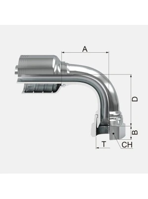 HEMBRA GIRATORIA A 90° JIC 37° ( FJFJ90T ) ( HLNJ90 )