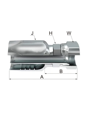 HEMBRA GIRATORIA RECTA SAE ( ACOPLE REUSABLE HEMBRA) ( RNFA )