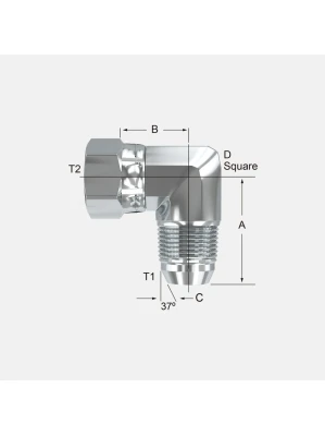 MACHO JIC - HEMBRA JIC GIRATORIA A 90° ( H879-FS )