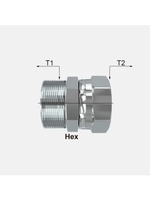 ADAPTADOR HEMBRA JIC - MACHO NPT ( H881-FS )