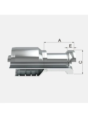FLANGE ESTILO CATERPILAR PARA MANGUERA DE 6 MALLAS ( FHPHC )