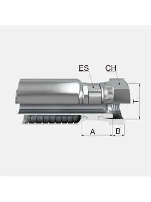 HEMBRA GIRATORIA RECTA JIC PARA MANGUERAS TERMOPLASTICAS Y TEFLON ( FTFJ )